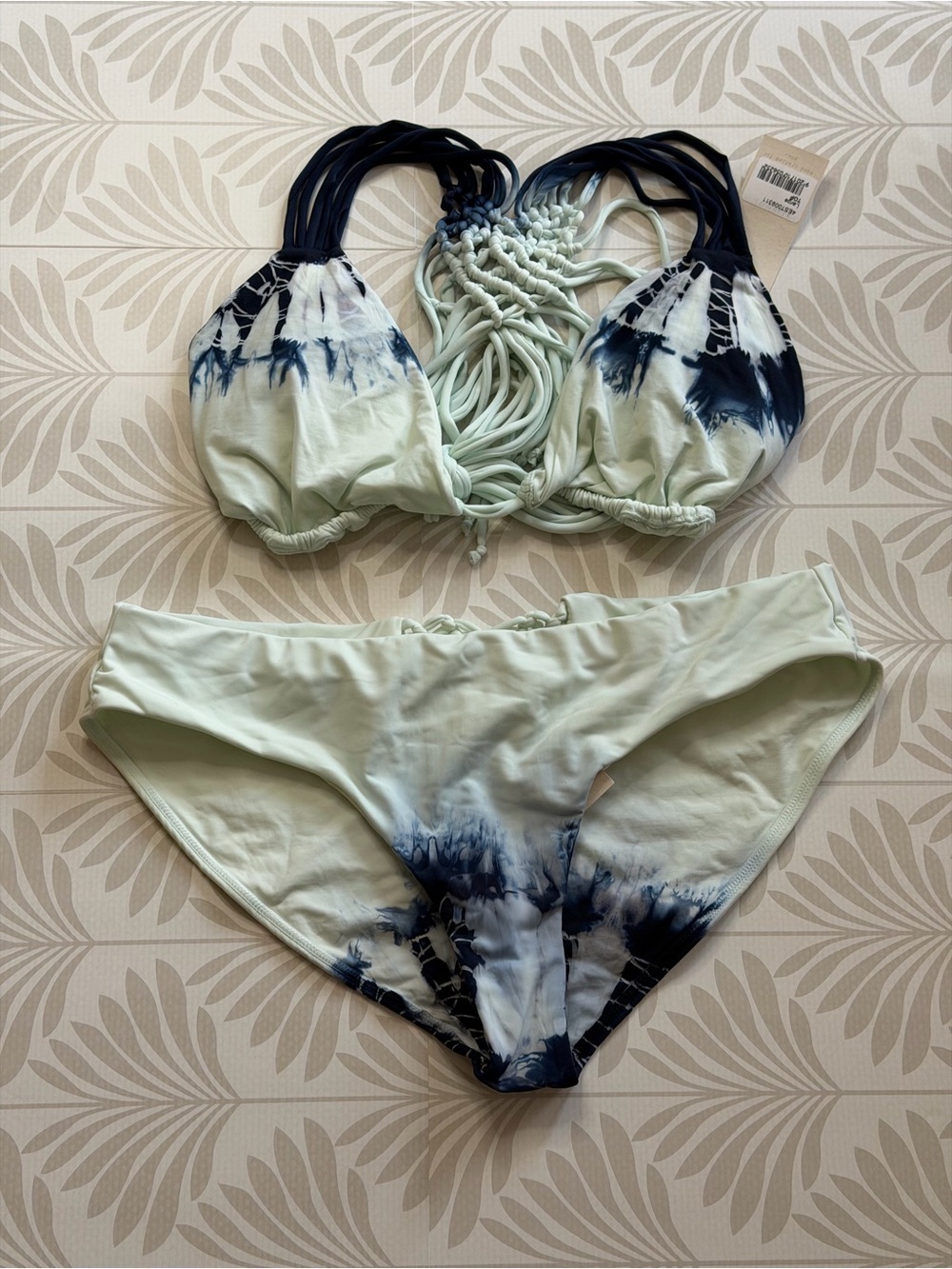 NWT | Entreaguas | Handcrafted Tie-Dye Macramé Bikini Set | Size Large - Picture 2 of 7